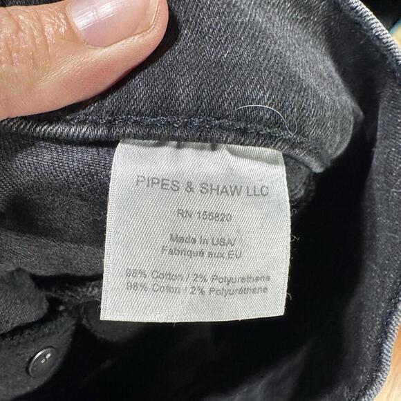 Veronica Beard skirt 00 black button flyn denim modest minimalist designer work - Picture 6 of 6